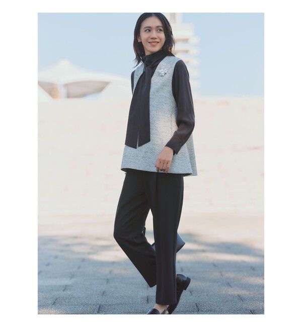 Demi-Luxe BEAMS 「ツイード フレア Vネック ジレ＊」|シャツ・ブラウス|