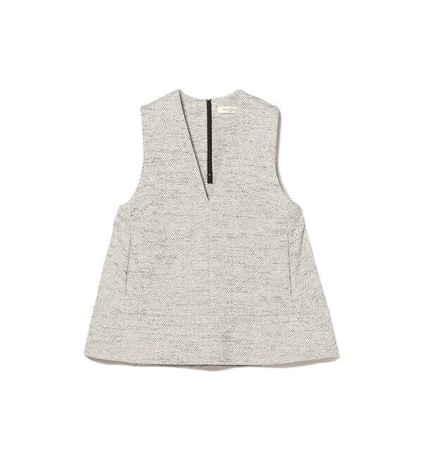 Demi-Luxe BEAMS 「ツイード フレア Vネック ジレ＊」|シャツ・ブラウス|