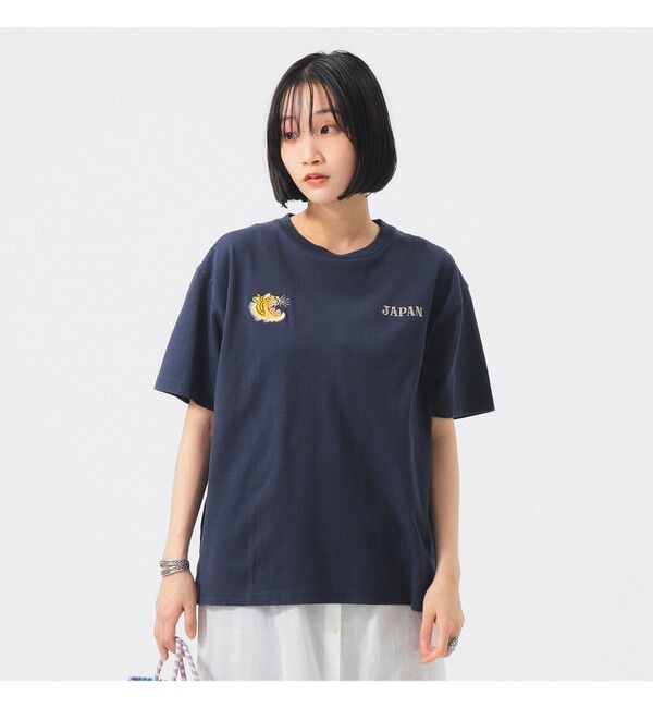 BEAMSBOY「【別注】テーラー東洋 / 50th 50％ スカ Tシャツ」|Tシャツ・カットソー|NAVY