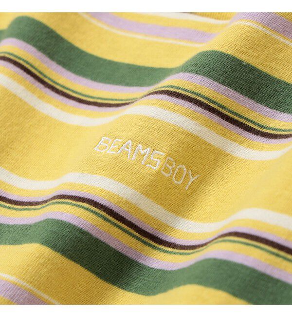 BEAMSBOY「エンブロイダリー マルチボーダー ショートスリーブ Tシャツ」|Tシャツ・カットソー|