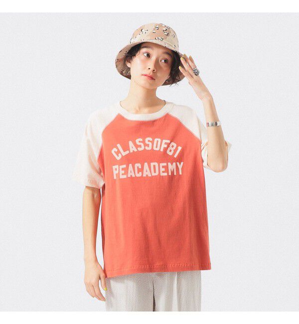 BEAMSBOY「2トーン ラグラン Tシャツ」|Tシャツ・カットソー|RED