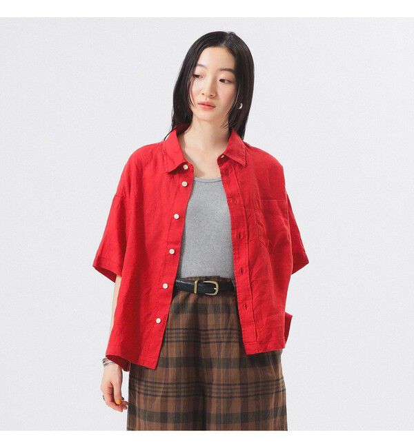 BEAMSBOY「リネン ソリッド ショートスリーブ」|シャツ・ブラウス|