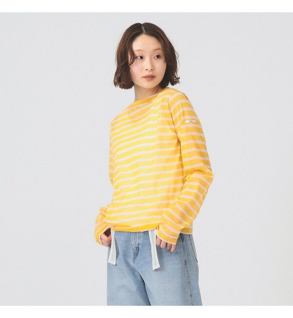 Ray BEAMS 「ORCIVAL / シースルー ボーダー ロングスリーブ カットソー」|Tシャツ・カットソー|YELLOW