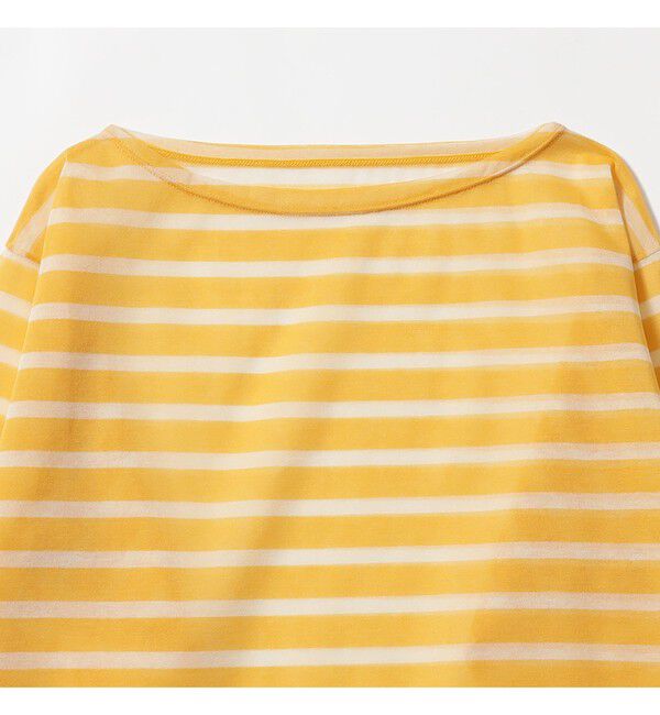 Ray BEAMS 「ORCIVAL / シースルー ボーダー ロングスリーブ カットソー」|Tシャツ・カットソー|