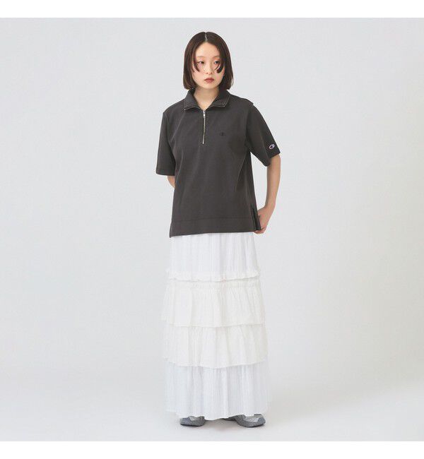 Ray BEAMS 「【別注】Champion / ハーフ ジップ Tシャツ」|Tシャツ・カットソー|