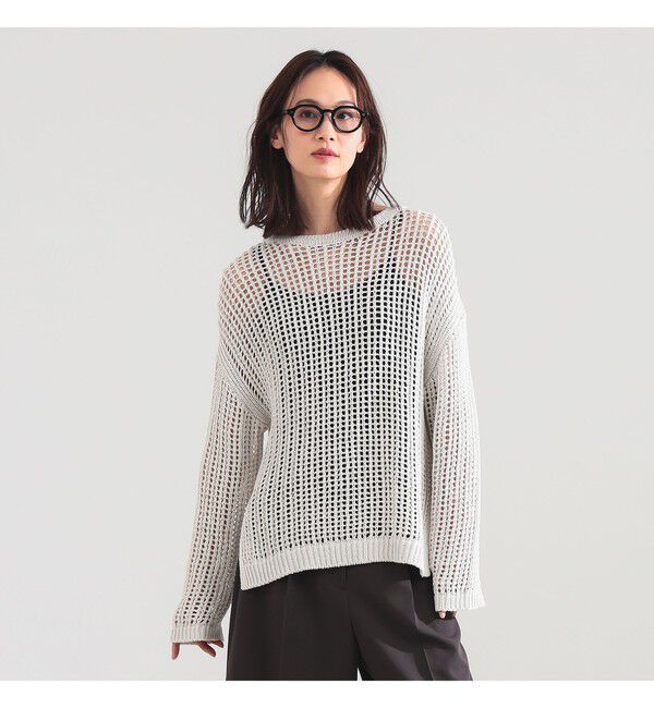 Demi-Luxe BEAMS 「3ゲージ コットン メッシュ プルオーバー」|ニット・セーター|
