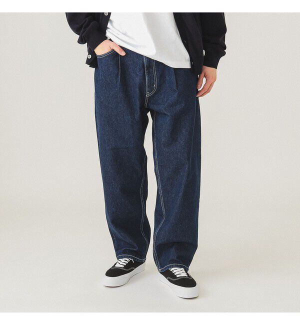 BEAMS「ワイド テーパード デニム」|デニム|