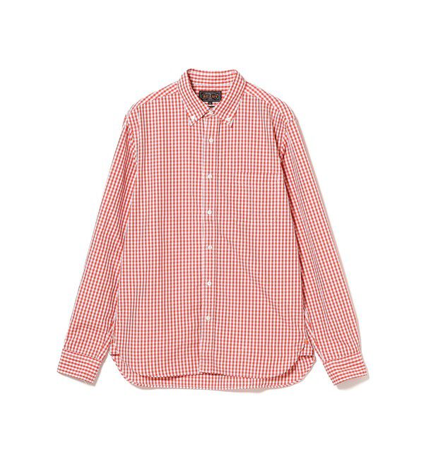 BEAMS PLUS「BEAMS PLUS / ブロード ギンガムチェック ボタンダウンシャツ」|シャツ・ブラウス|