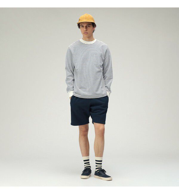 BEAMS PLUS「インレイ ストライプ ポケット Tシャツ」|Tシャツ・カットソー|