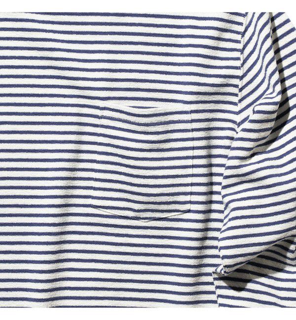 BEAMS PLUS「インレイ ストライプ ポケット Tシャツ」|Tシャツ・カットソー|