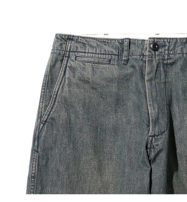 BEAMS PLUS「ダブルダイ デニム ミリタリー トラウザーズ」|チノ|