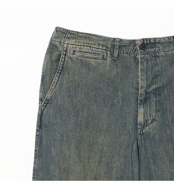 BEAMS PLUS「ダブルダイ デニム ミリタリー トラウザーズ」|チノ|