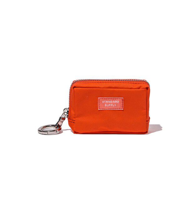 BEAMS「【別注】STANDARD SUPPLY / スクエアチャームポーチ "BEAMS ORANGE"」|ポーチ|