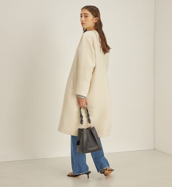 SHIPS for women「トリプルクロス ノーカラー コート◇」|ノーカラーコート|