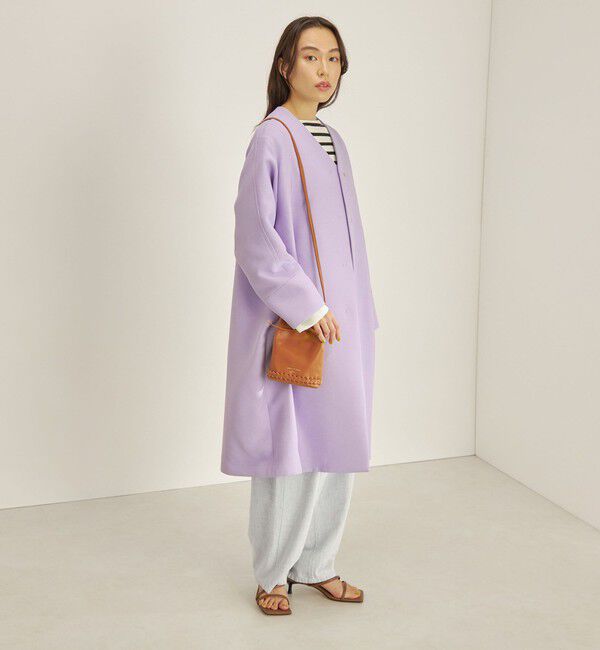 SHIPS for women「トリプルクロス ノーカラー コート◇」|ノーカラーコート|