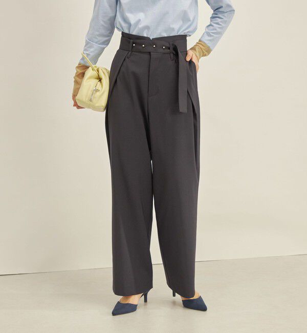 SHIPS for women「Paulo Oliveira ベルト タック パンツ ◇」|その他|