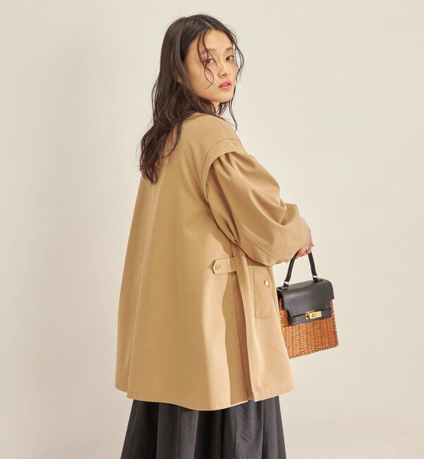 SHIPS for women「強撚 ギャバ スタンドカラー ハーフ コート ◇」|その他|