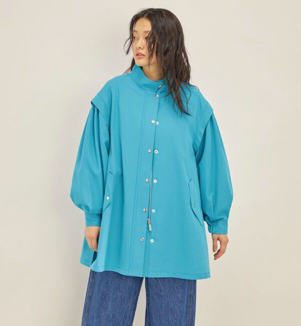 SHIPS for women「強撚 ギャバ スタンドカラー ハーフ コート ◇」|その他|