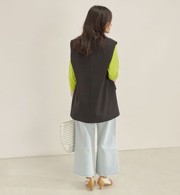 SHIPS for women「ハードリネン センター スリット ジレ◆」|ベスト・ジレ|
