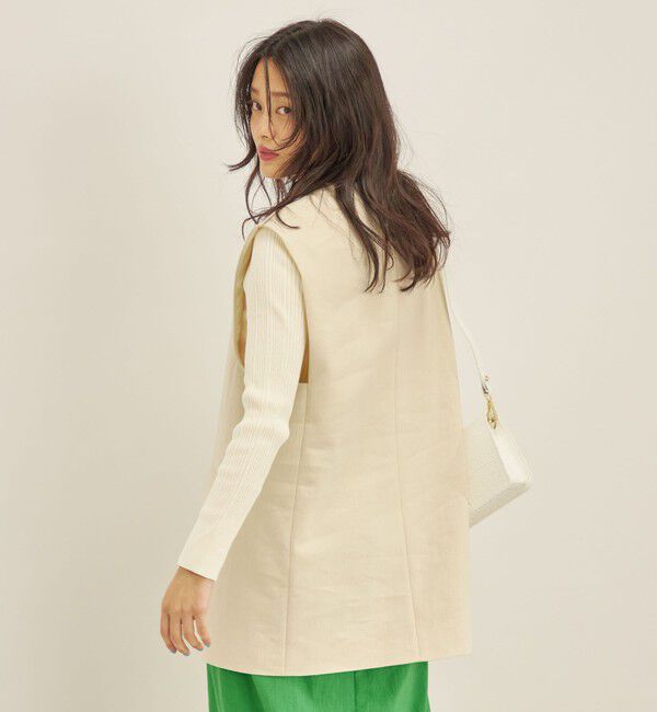 SHIPS for women「ハードリネン センター スリット ジレ◆」|ベスト・ジレ|