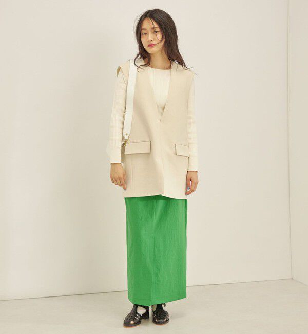 SHIPS for women「ハードリネン センター スリット ジレ◆」|ベスト・ジレ|