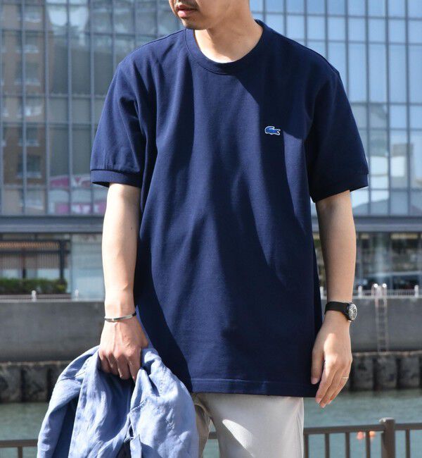 SHIPS any「【SHIPS any別注】LACOSTE: ワンポイント ロゴ ピケ クルーネック Tシャツ 24SS◇」|Tシャツ・カットソー|