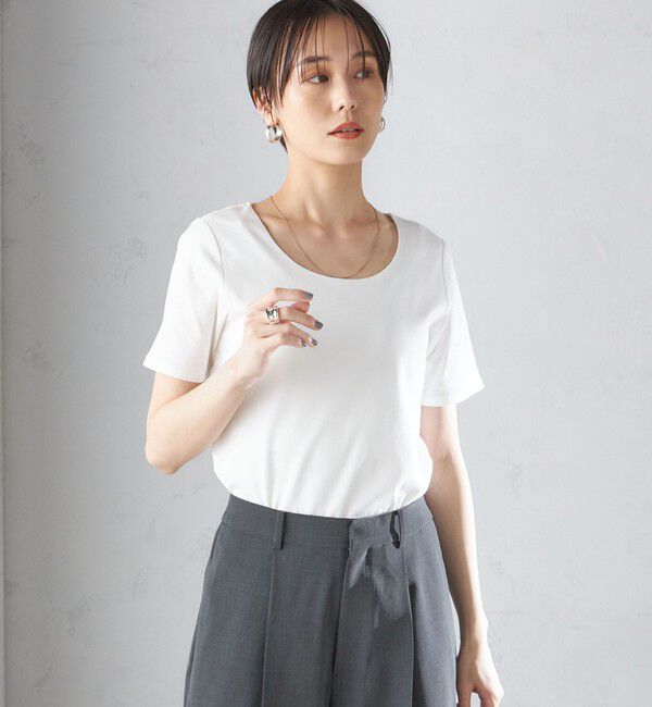 SHIPS for women「〈手洗い可能〉綿 SORONA クルーネック TEE◇」|Tシャツ・カットソー|