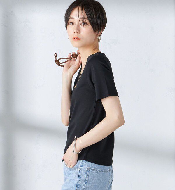 SHIPS for women「〈手洗い可能〉綿 SORONA クルーネック TEE◇」|Tシャツ・カットソー|