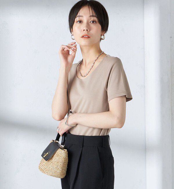 SHIPS for women「〈手洗い可能〉綿 SORONA クルーネック TEE◇」|Tシャツ・カットソー|