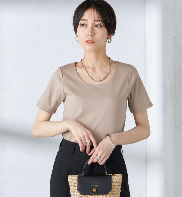 SHIPS for women「〈手洗い可能〉綿 SORONA クルーネック TEE◇」|Tシャツ・カットソー|