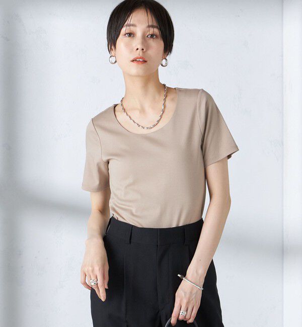 SHIPS for women「〈手洗い可能〉綿 SORONA クルーネック TEE◇」|Tシャツ・カットソー|