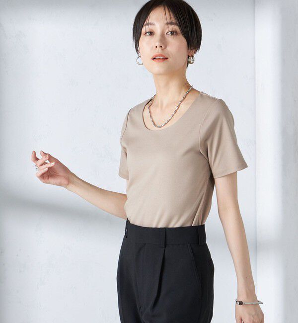 SHIPS for women「〈手洗い可能〉綿 SORONA クルーネック TEE◇」|Tシャツ・カットソー|