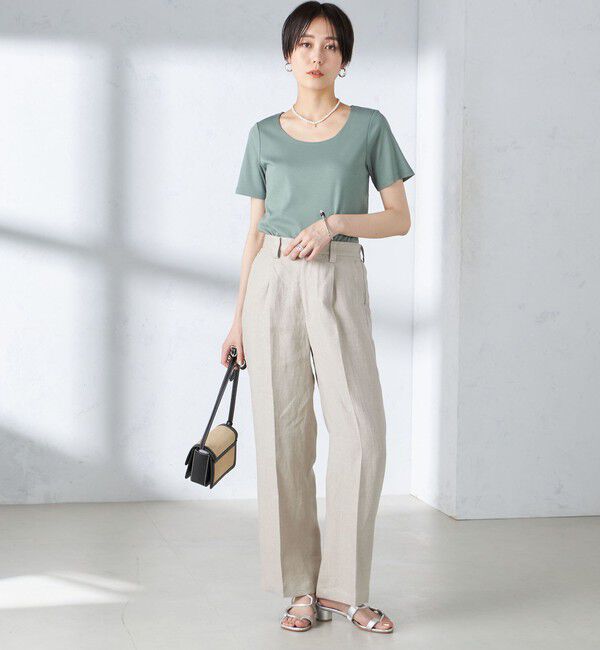 SHIPS for women「〈手洗い可能〉綿 SORONA クルーネック TEE◇」|Tシャツ・カットソー|