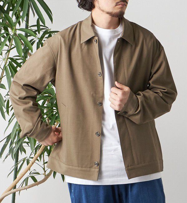 SHIPS any「SHIPS any: 〈手洗い可能〉 ショート ブルゾン 24FW◇」|ブルゾン・スタジャン|オリーブ