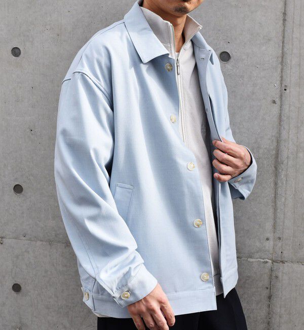 SHIPS any「SHIPS any: 〈手洗い可能〉 ショート ブルゾン 24FW◇」|ブルゾン・スタジャン|ライトブルー