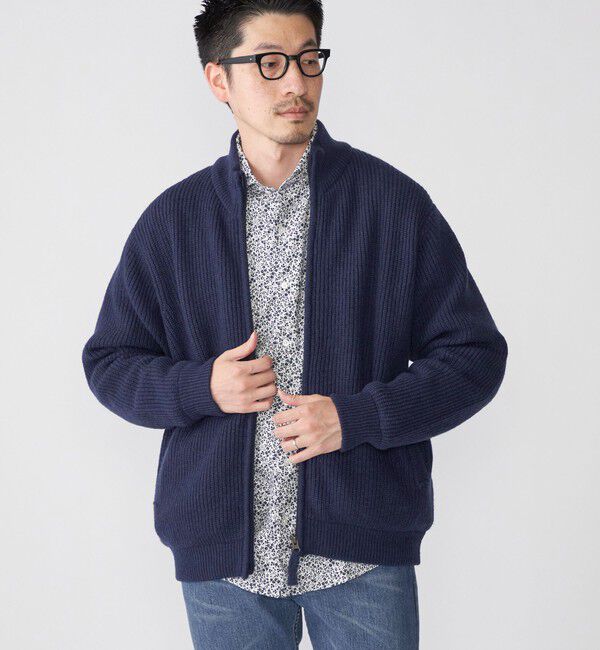 SHIPS「SHIPS: ドライバーズ  ニット アウター カーディガン」|カーディガン|ネイビー