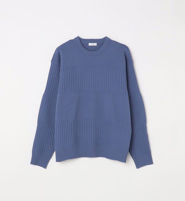 SHIPS any「SHIPS any: 〈手洗い可能〉ワッフル コンビ デザイン クルーネック ニット◇」|その他|