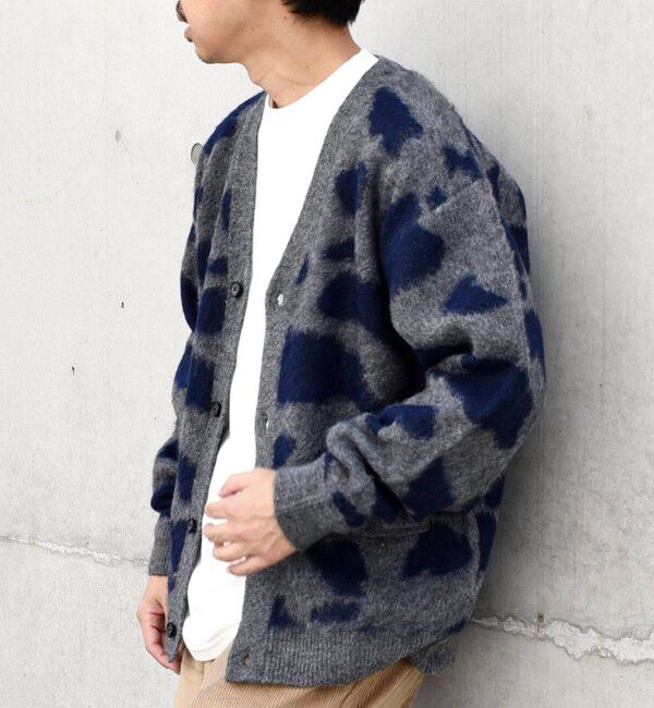 SHIPS any「SHIPS any: シャギー パターン ユニセックス ニット カーディガン 23AW◇」|カーディガン|
