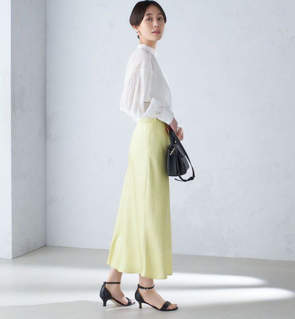 SHIPS for women「〈手洗い可能〉ボイル オーガンジー シャーリング ボリューム ブラウス 24SS ◇」|シャツ・ブラウス|