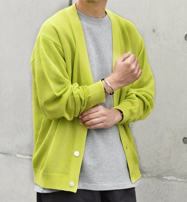 SHIPS any「SHIPS any: 〈洗濯機可能〉シアー ニット Vネック ボタン カーディガン◇」|カーディガン|