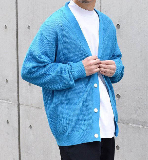 SHIPS any「SHIPS any: 〈洗濯機可能〉シアー ニット Vネック ボタン カーディガン◇」|カーディガン|