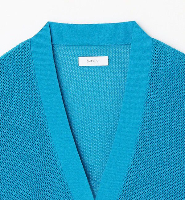 SHIPS any「SHIPS any: 〈洗濯機可能〉シアー ニット Vネック ボタン カーディガン◇」|カーディガン|