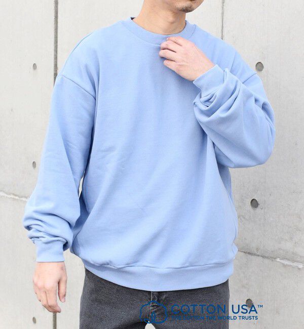 SHIPS any「SHIPS any: COTTON USA ルーズ クルーネック 裏毛 スウェット◇」|スウェット・ジャージ|ライトブルー