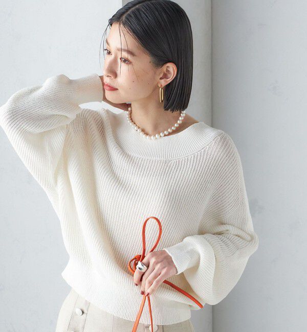 SHIPS for women「〈手洗い可能〉ペーパー コットン プルオーバー 24SS ◇」|ニット・セーター|