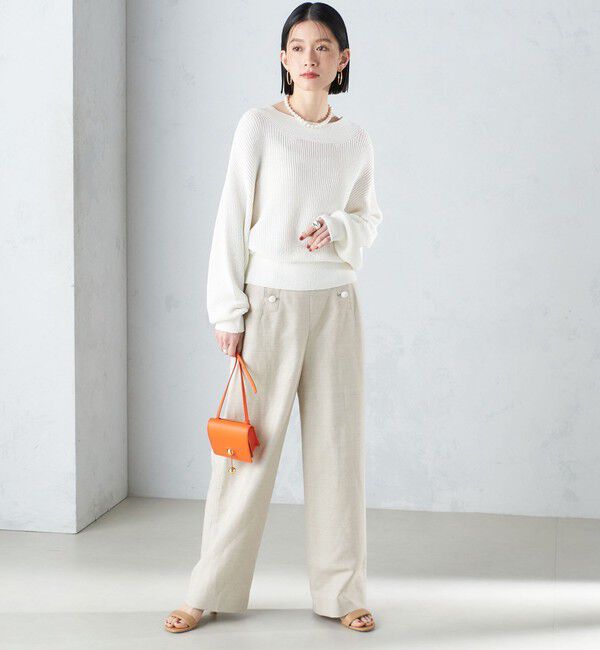 SHIPS for women「〈手洗い可能〉ペーパー コットン プルオーバー 24SS ◇」|ニット・セーター|