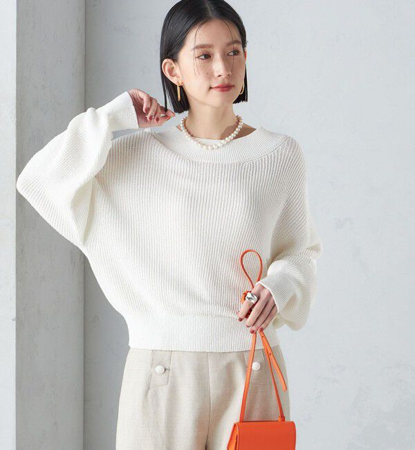 SHIPS for women「〈手洗い可能〉ペーパー コットン プルオーバー 24SS ◇」|ニット・セーター|