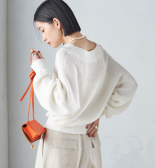 SHIPS for women「〈手洗い可能〉ペーパー コットン プルオーバー 24SS ◇」|ニット・セーター|