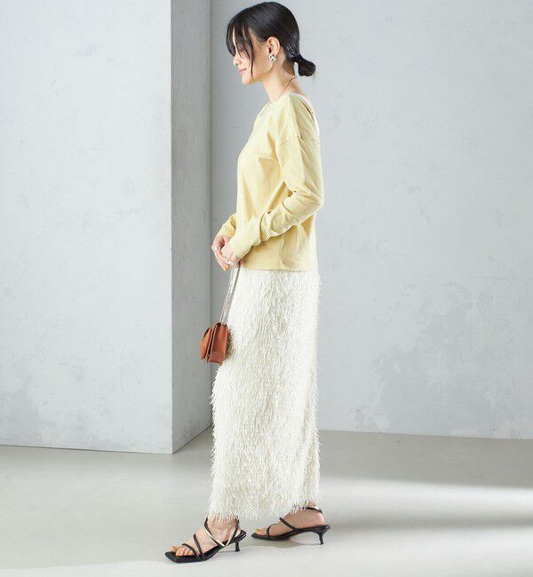 SHIPS for women「【WEB限定】〈手洗い可能〉フリンジ ラメ タイト スカート」|スカート|