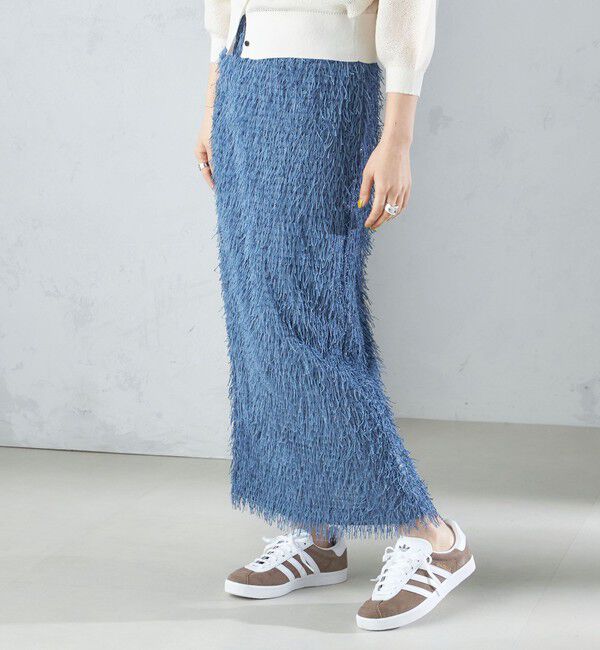 SHIPS for women「【WEB限定】〈手洗い可能〉フリンジ ラメ タイト スカート」|スカート|