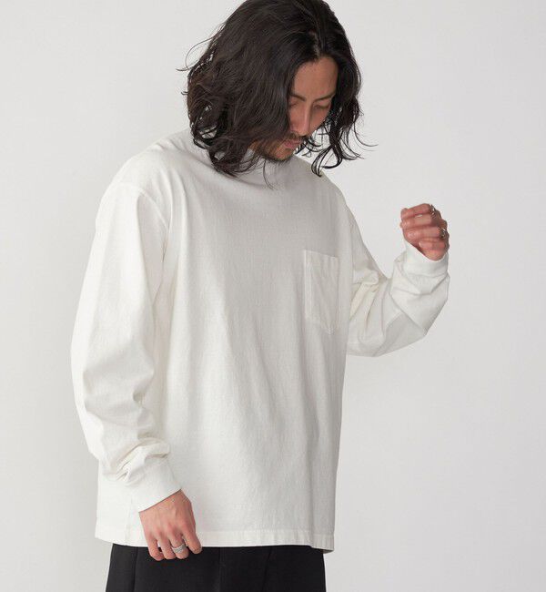 SHIPS「SHIPS: COTTON USA ポケット 長袖 Tシャツ ロンT」|Tシャツ・カットソー|